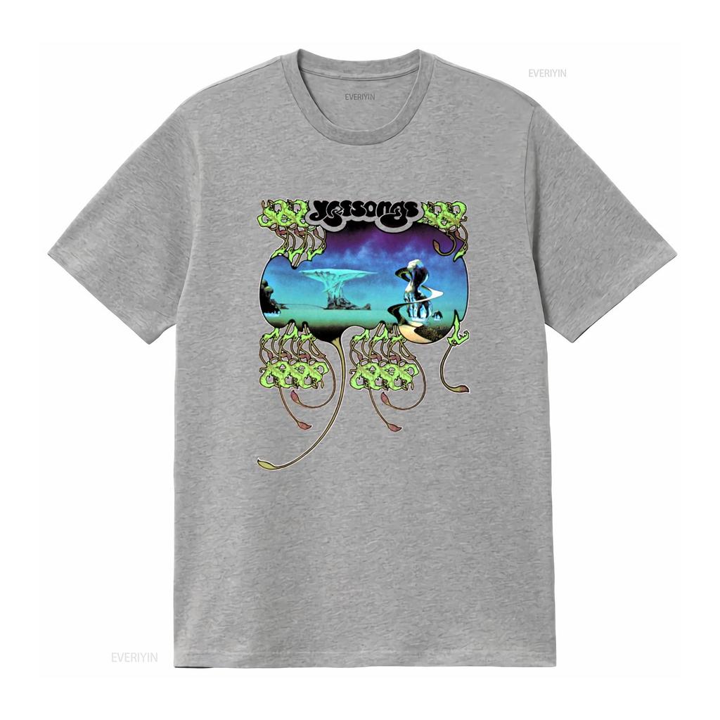 Yes Band Yessongs Album Cover Live 1973 Rare Vintage Casual Streetwear T Shirt Vintage Washed Streetwear Versatile Homme
