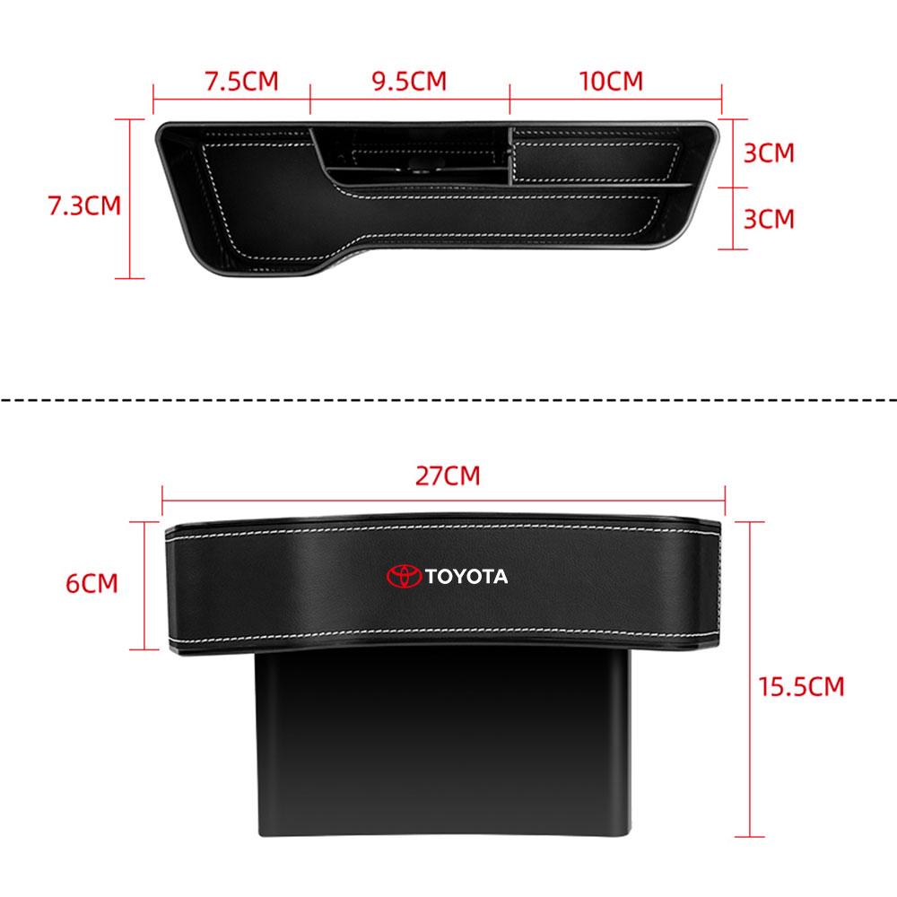 Car Seat Organizer Gap Slit Filler Holder Seat Crevice Storage Box For Toyota GR Sport Gazoo Racing Yaris 86 Corolla Hilux C-HR