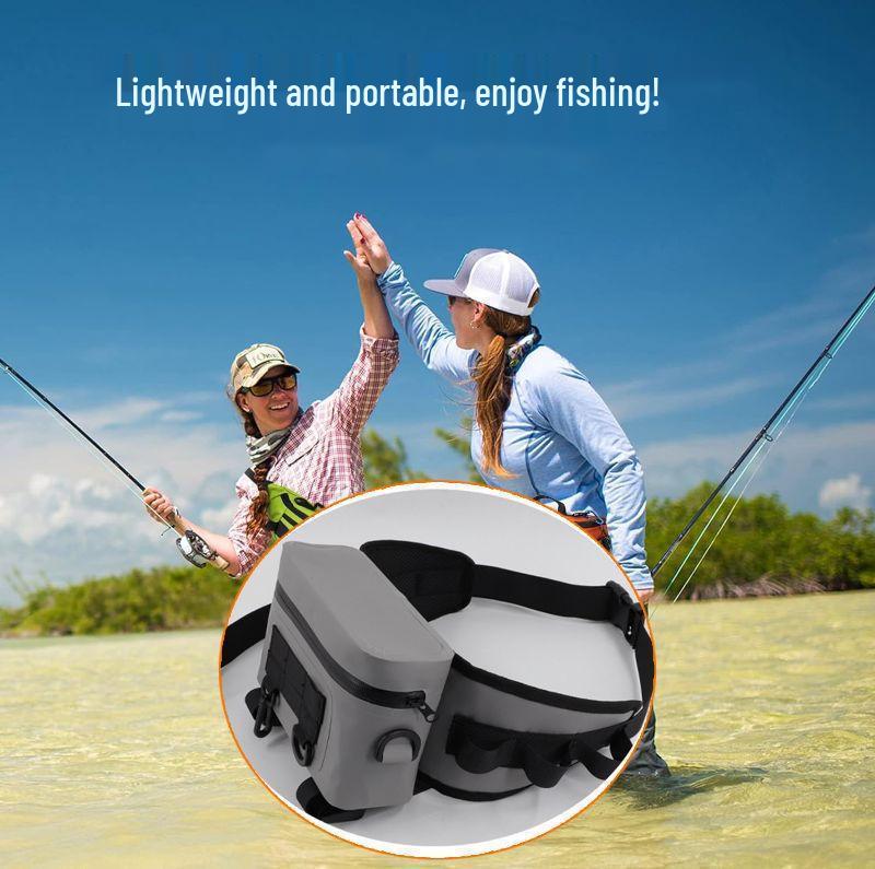 Waterproof Multi-functional Fishing Waist Bag with Rod & Hook Holders
