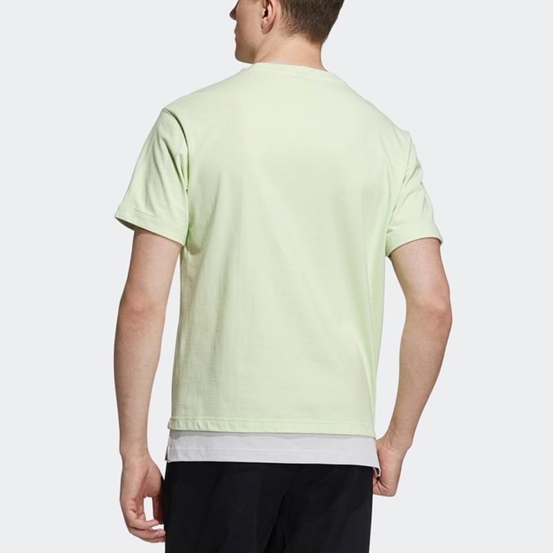 Adidas St Gfxrlx Tee Sport Casual Round Neck Layered Look Short Sleeve T-Shirt Men Tops Acid-Lime-Green HE9923