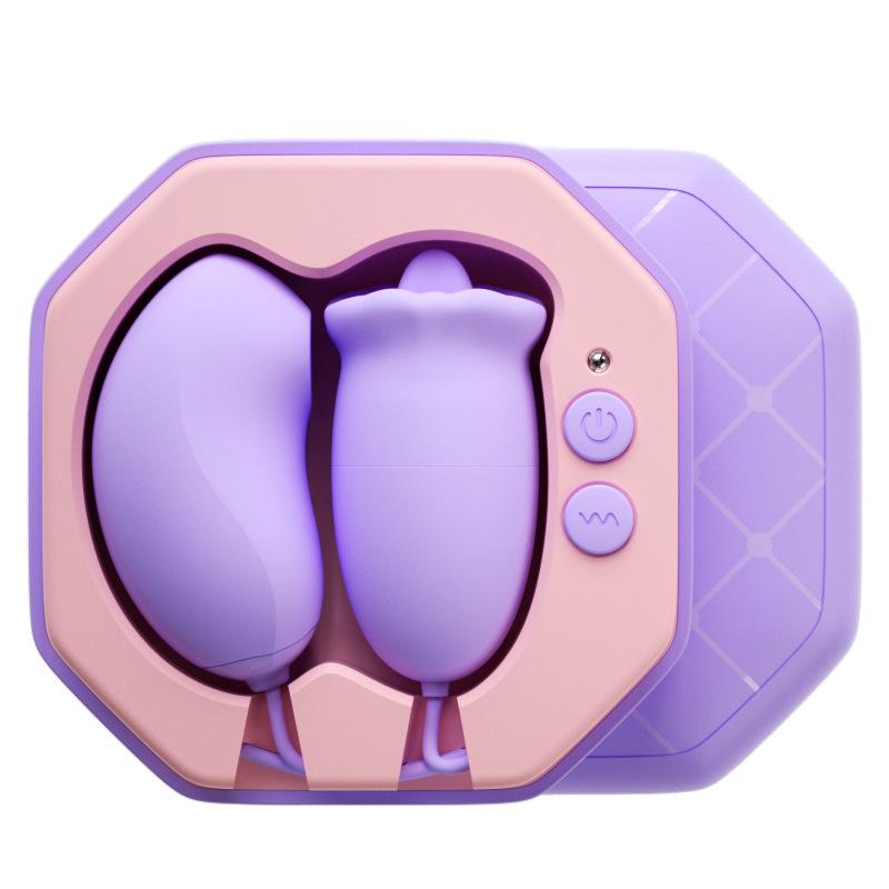 New Product Box Silicone Lick-and-suck Vibrating Egg Portable Adult Pleasure Toy for Both Men and Women