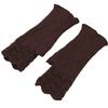 Knitted Half Finger Gloves Stretchy Warm Gloves Fingerless Thumb Hole Gloves