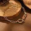 Waterproof Spring Clasps Chain Bracelet For Women, Stainless Steel Paperclip Link Hand Wrist Jewelry Non Tarnish