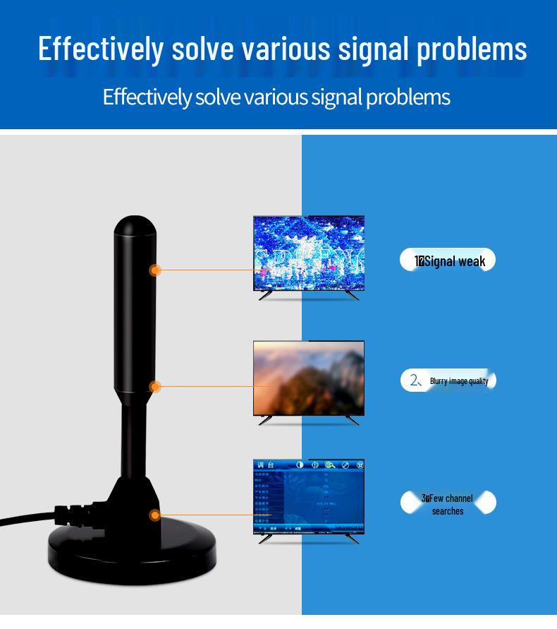 Indoor/Outdoor Universal HD Digital TV Antenna for DTMB Signal Reception