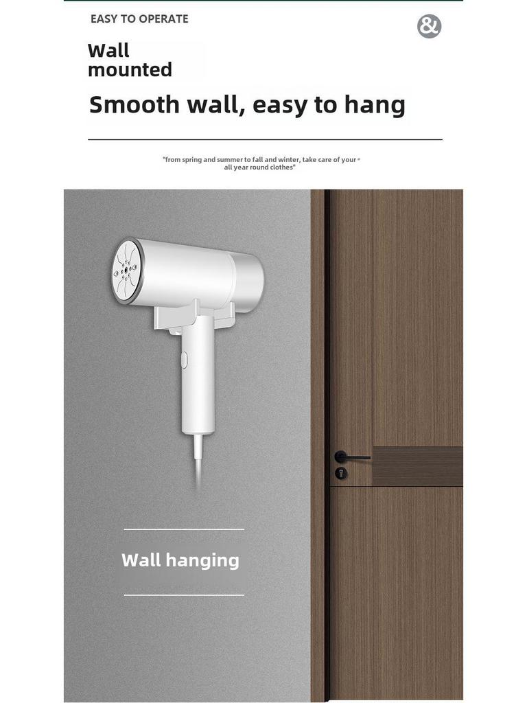 Kompakt väggmonterat ångstrykjärn: Handhållen, Vikbar, Resevänlig Strykborste och Mini-strykjärn för Hem och Resa.