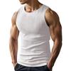 Herren Rippstrick Tanktop Dehnbarer Strickstoff Sportliches Unterhemd Ärmellos Rundhalsausschnitt Eng Anliegend Lässig Basic Weste Weich