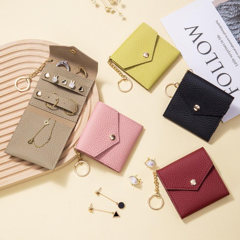 New Leather Light Luxury Multi-functional Jewelry Bag, Jewelry Storage Bag, Earrings, Portable Jewelry Bag