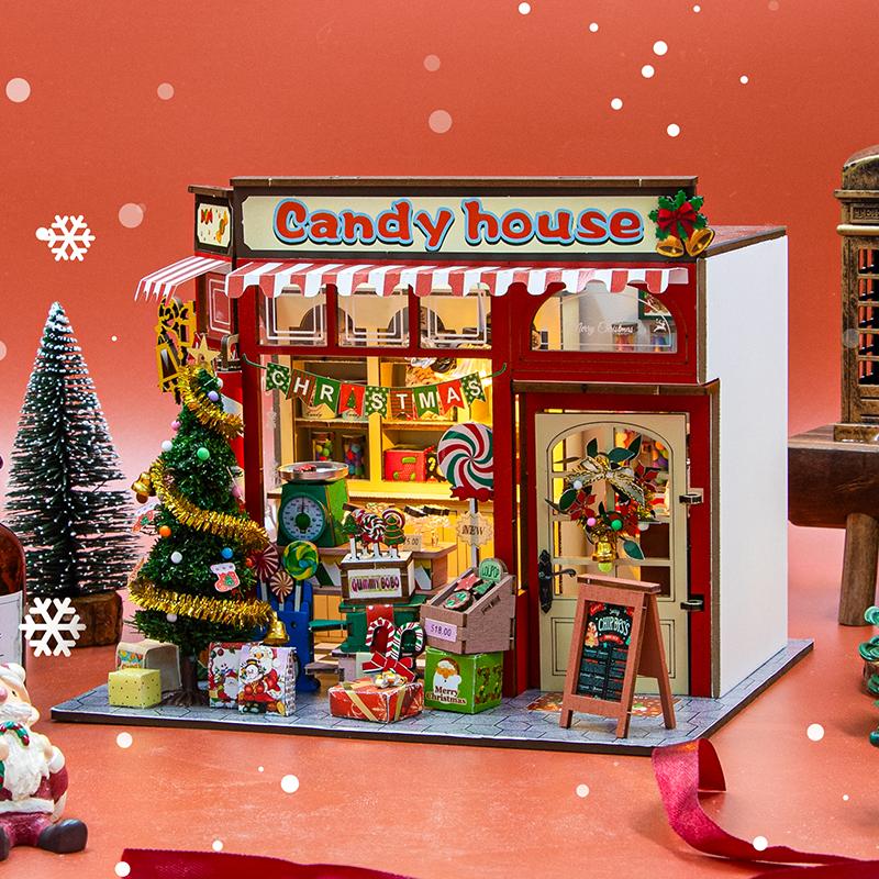 Handmade DIY Wooden Miniature Doll House Kit 3D Puzzle Model Building  Assembly Of Room Toy Home DollHouses For Christmas Gifts