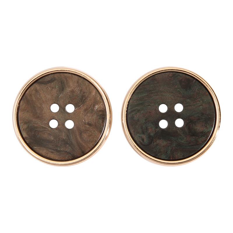 10Pcs Round Black Four-Eye Buttons Versatile Women'S Suit Jacket Coat Sweater Buttons Men'S Clothes Top High-End Buttons