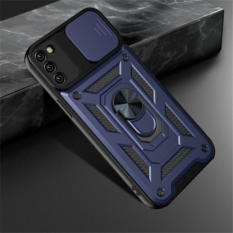 Military Grade Shockproof Armor Case For Samsung Galaxy S22 Ultra S21 Plus A13 A12 A22 A33 A53 A73 A32 A52 A51 4G 5G Slide Camera Lens Ring Cover