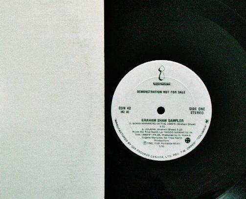 12-дюймовая пластинка GRAHAM SHAW Сэмплер CDN42 TRUE NORTH 1981 Канада Рок Б/у