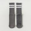 Macaron Striped Simple Cotton Mid-calf Women Yoga Socks Bottom Silicone Non-slip Sports Socks Indoor Dance Fitness Pilates Socks