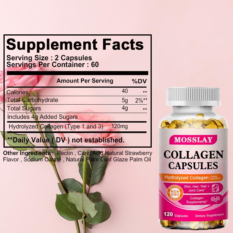Collagen Capsules, Nail Whitening, Antioxidant, Hair Care, Shiny Hair, Joint Nourishment, and Improved Bone and Joint Flexibility.