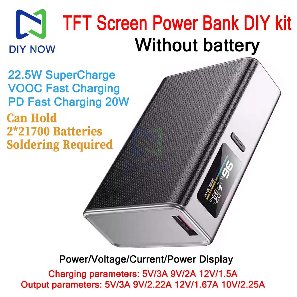 22.5W Fast Charging Module 0.96-inch TFT Digital Display Fast Charging Power Bank Motherboard DIY Power Module PD/QC/SCP/VOOC