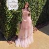 Gentle French Romantic One-word Shoulder Tube Top Long Dress Temperament Advanced Sense Good-looking Beautiful Dress Summer
