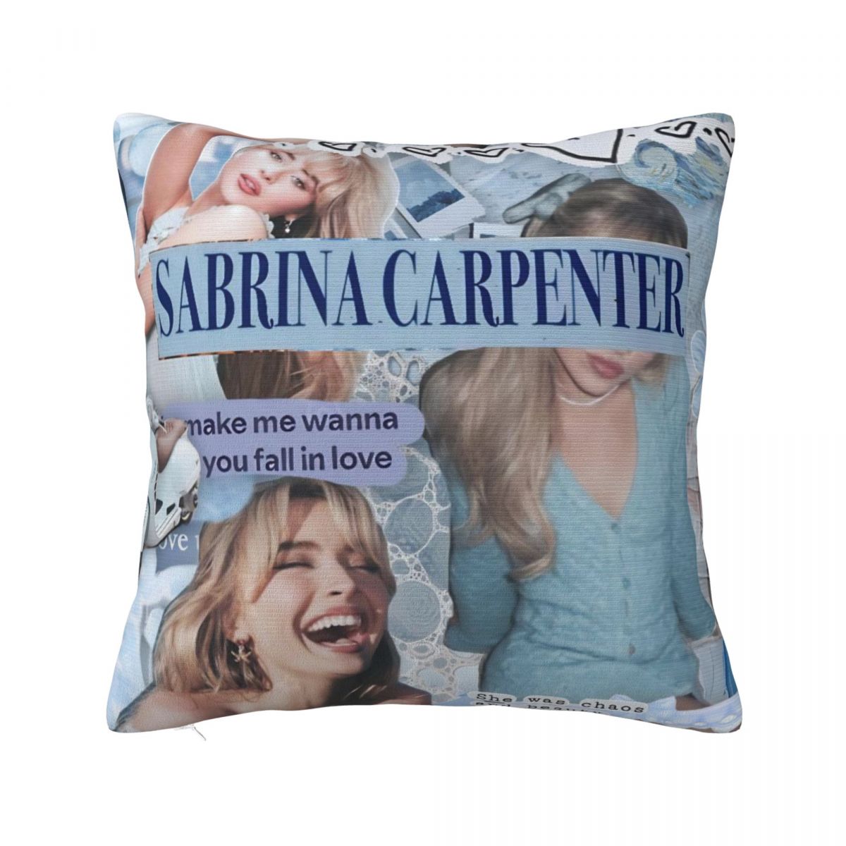 

Sabrina Carpenter American Singer Pillow Cover Fashion Pillow Case Soft Cushion Cover Pillowcases For Sofa Home Decoration 12x12Inch