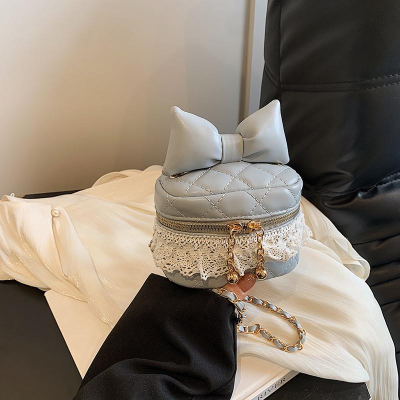 Adorable Mini Box Bag With Bowknots And Lace Chain Chic Style For Boys And Girls