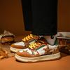 Hamburg fries creative casual shoes low-top thick-soled cushioning sneakers outdoor street shoes