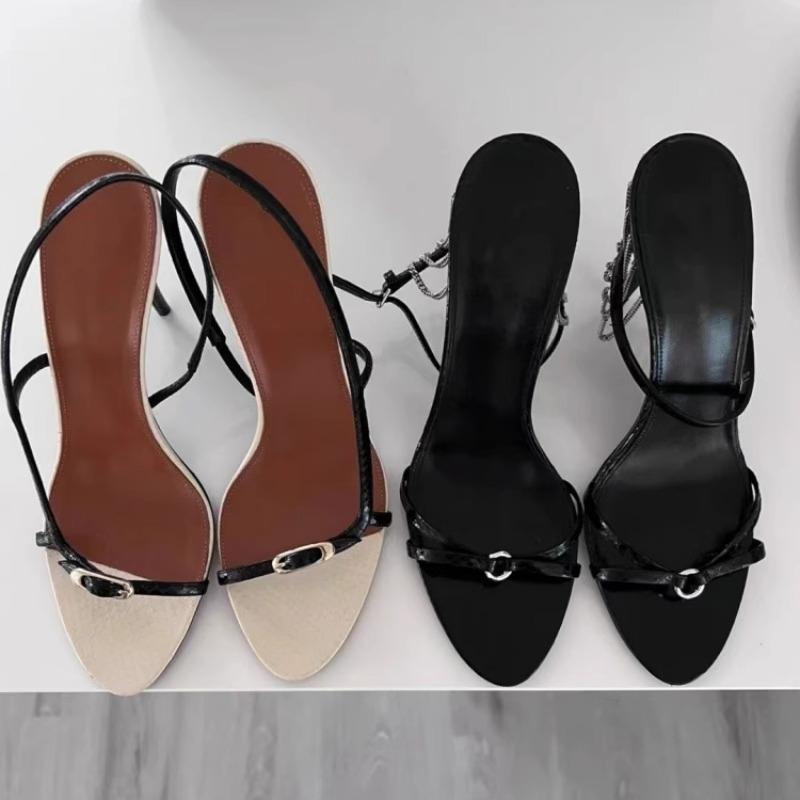 Open-toed Slip Strap Sandals High Heels