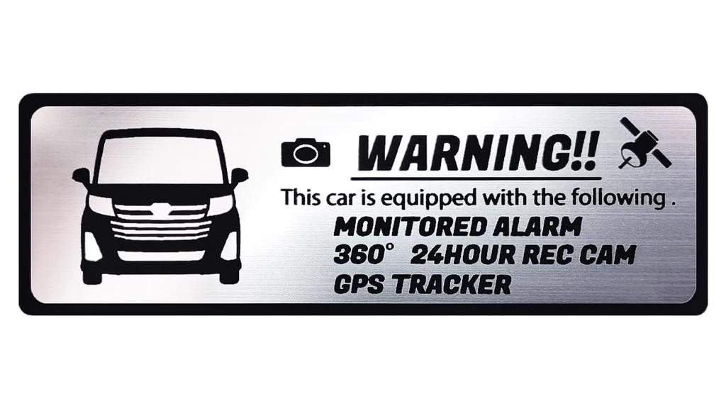 Honami Works ROOMY Custom Sicherheits-Emblem Überwachung Dashcam GPS-Tracker Aufkleber 24-Stunden