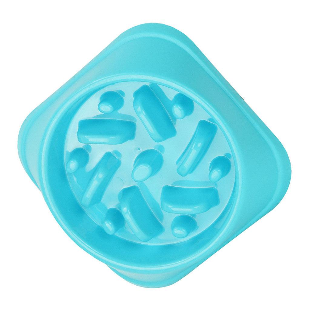 Pet Slow Feeder Anti Choke Anti-slip Slow Eating Feeding Plastic Bowl Dish Pet Supplies