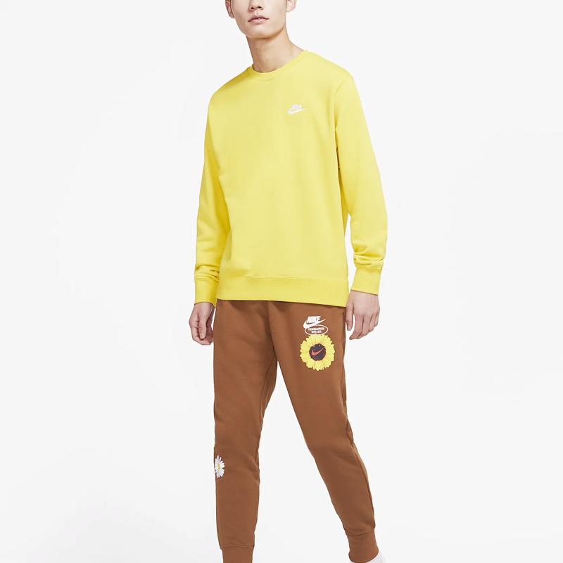 Nike Embroidered Daisy Joggers in Terry Knit Men Bottoms Brown DM5013-204