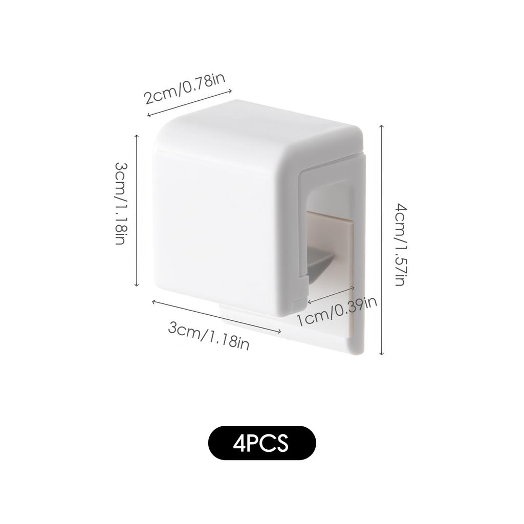 Wall Mounted Toothpaste Holder No Drilling Bathroom Organizer Hanging Shower Shelf for Toothbrush Face Wash Storage