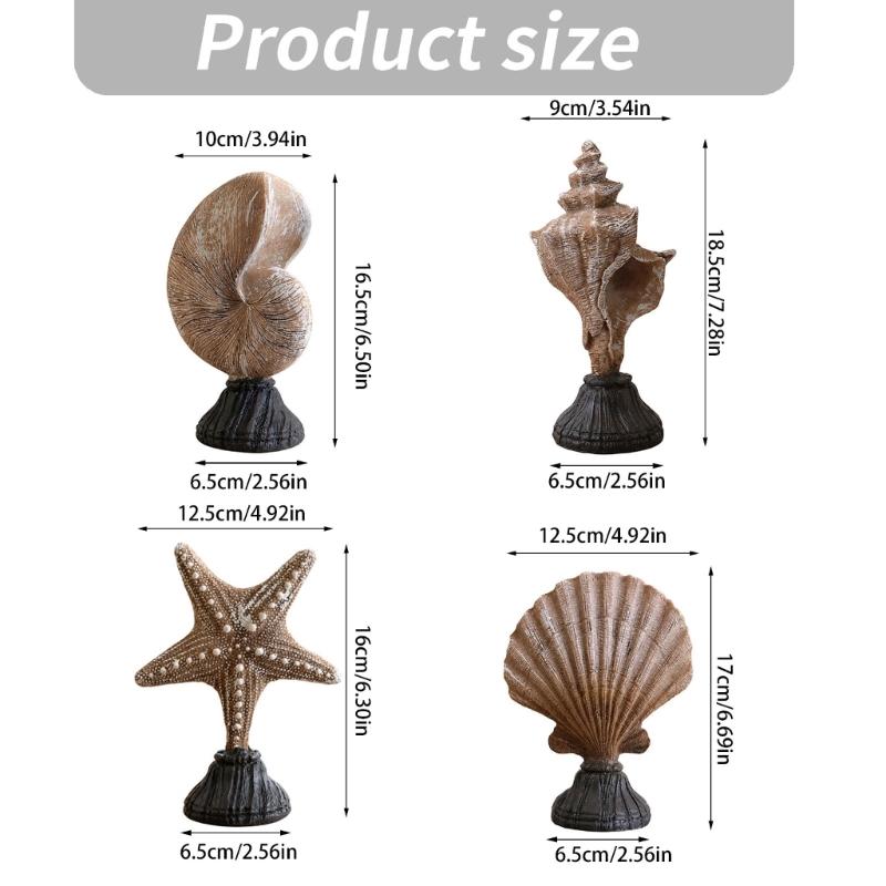 Coastal Decorative Figure with Textured Finish and Fixed Base for Bedroom Shelf and Study Display Indoors Daily Use