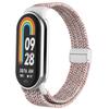 Flettet stropp for Xiaomi Mi Band 8 Elastisk Nylon Solo Loop Justerbart klokkebånd Magnetisk spenne armbånd for Miband 8 NFC
