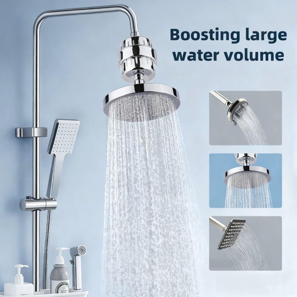 Adjustable Nozzle Shower Head Filter Reduce Skin Dryness Hard Water Filter  Water Purification