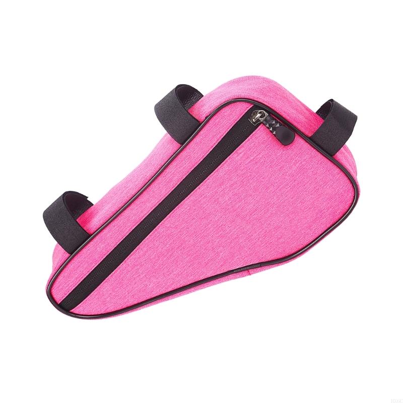 Bicycles Frame Mount Storage Bag Ample Space Quick Setups Water Resistant Polyester Fabric for Mountain Bike Riders HX6C