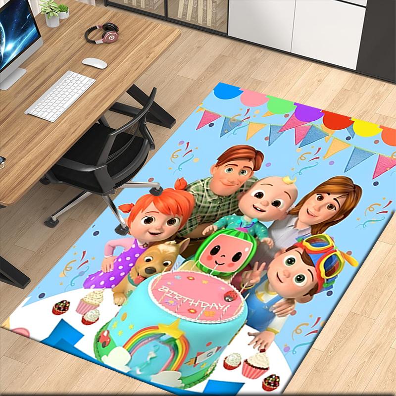Cocomelon Printed Carpetrugfor Office Chair Living Room Bedroom Kitchen Room Decor Gifts