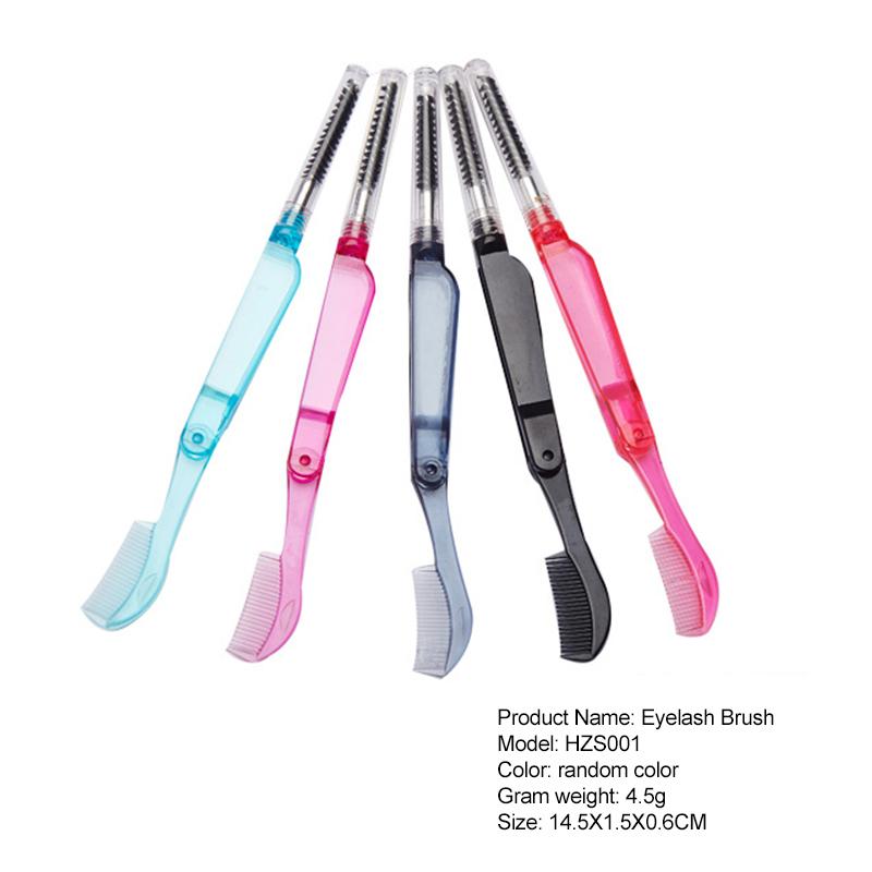 

Модная складная кисть для наращивания бровей с двойной головкой, металлическая расческа для ресниц, косметические инструменты для макияжа