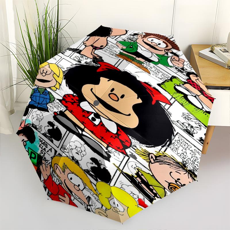 1pc Mafalda Umbrella Portable 8-rib Structure Suitable for All Seasons, Home, Travel, Outdoor Umbrella