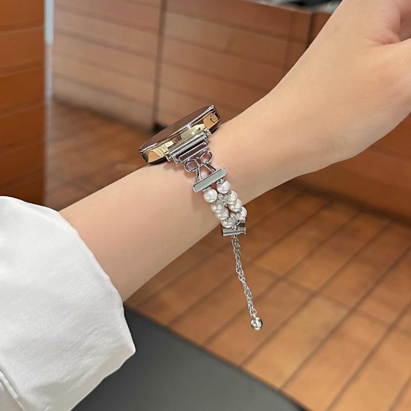 Pearl Bow Knot Strap for Huawei GT6/GT5/GT4 and Xiaomi 9Pro Watches