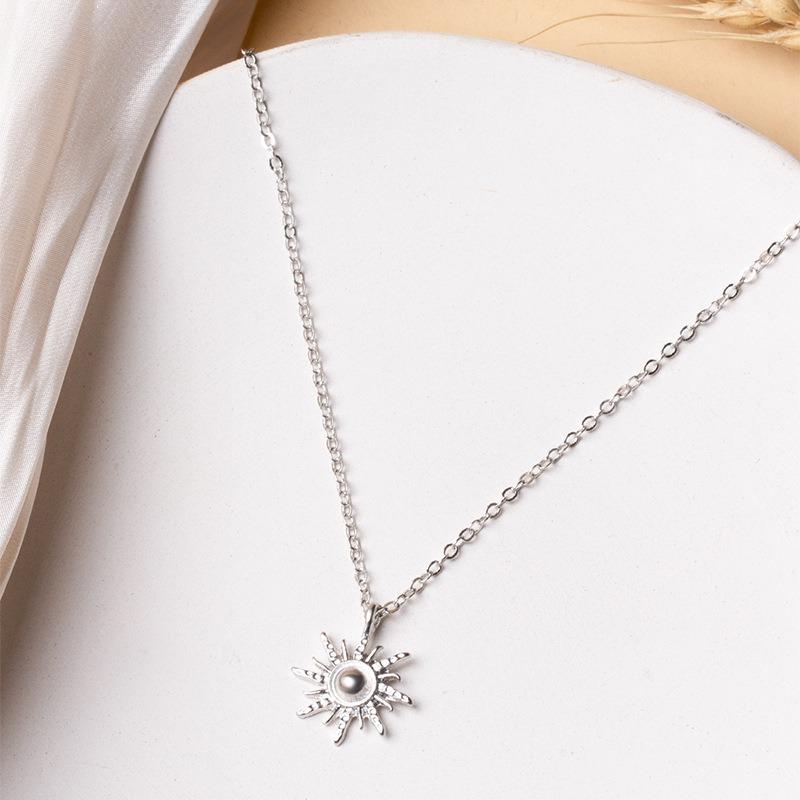 Sun God necklace jewelry women's gold pendant niche high-end sweater chain accessories light luxury collarbone chain