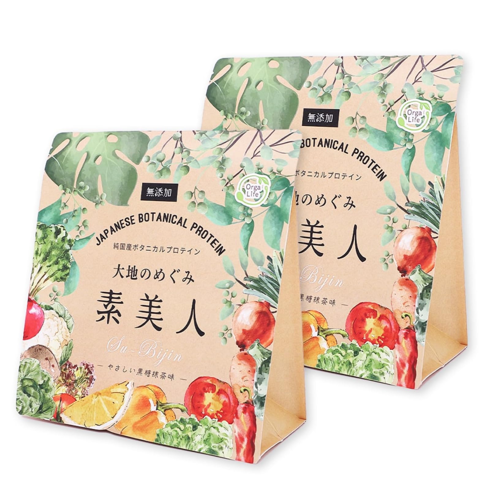 Органилиф Соевый протеин Матча Сделано 250 г x 2 Белок из даров природы без искусственных сои 91 вид органических сделано только из местных Полный