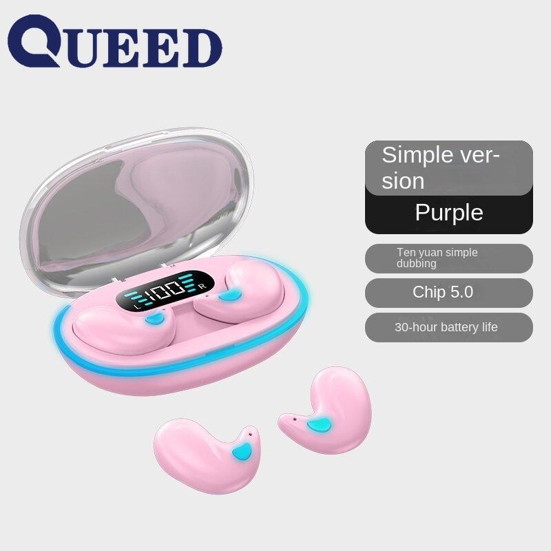 

Новая невидимая мини-беспроводная Bluetooth-гарнитура для сна, спящая на стороне фиолетовый