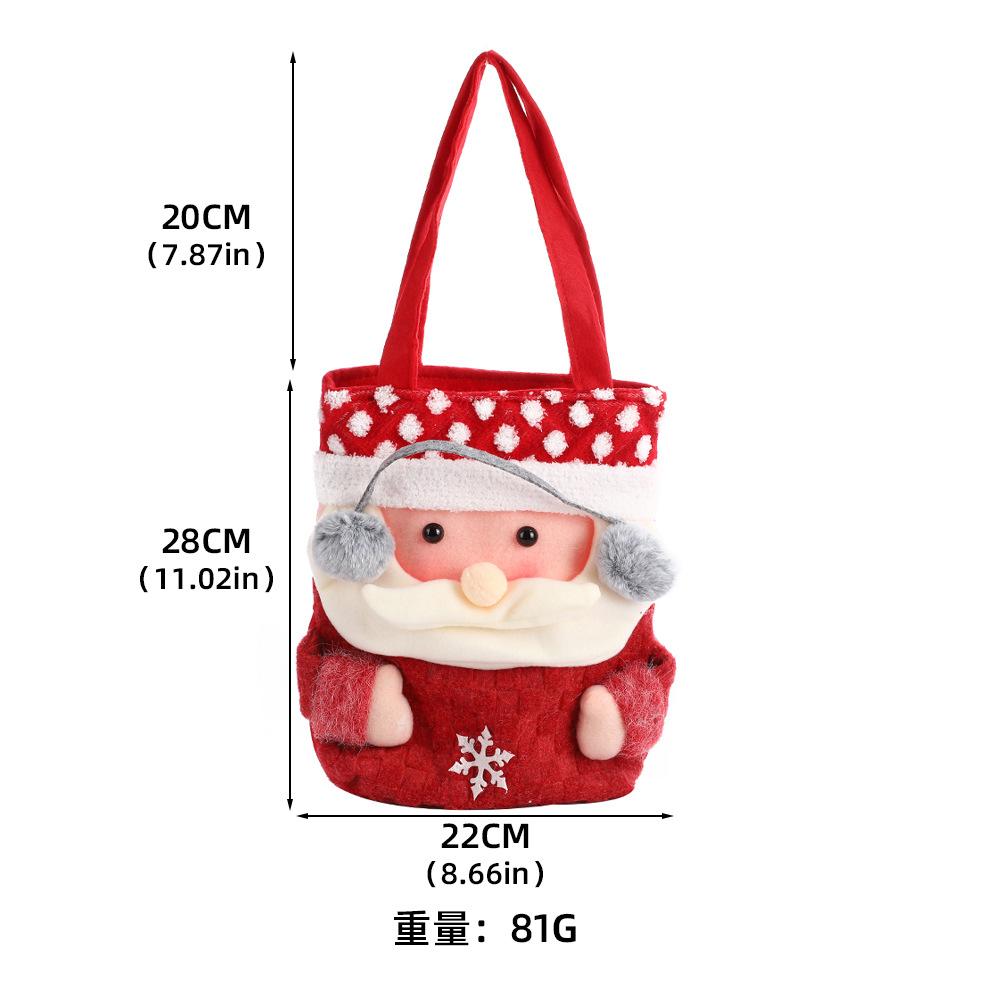 Christmas Eve Santa Claus Decorative Gift Bag Apple Candy Bag Christmas Hand Gift Bag Storage Bag