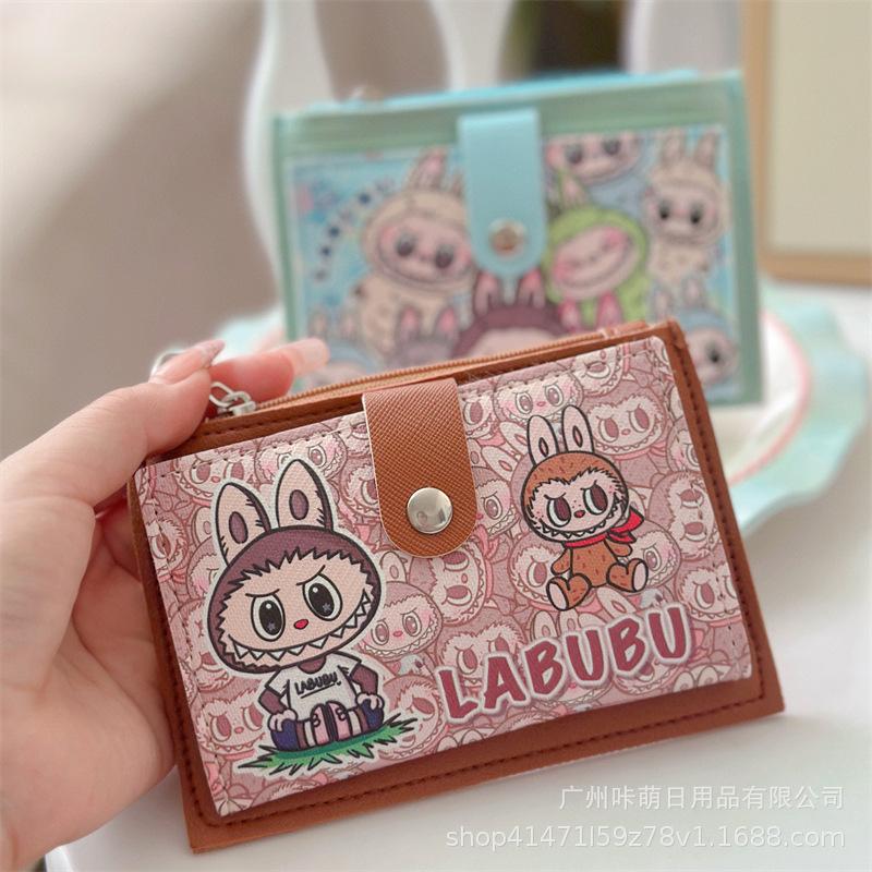 Labubu Card Bag Card Holder, Student Wallet, Public Transportation Card Card Holder, No Card Storage Bag, Portable and Portable Cartoon Wallet
