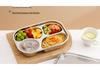 316 Stainless Steel Compartment Meal Tray with Lid - Adult & Student Canteen Lunch Box