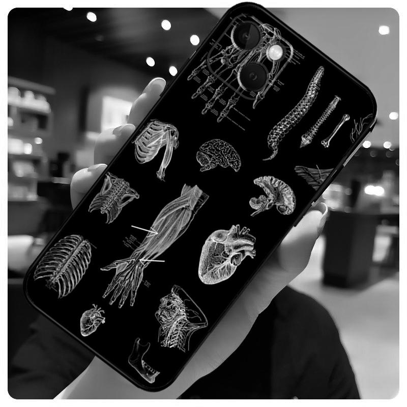 

Human Anatomy Case For iPhone 13 Pro Max 16 15 11 12 14 17 Pro Max mini 15 16 Plus 16e 17 Air Phone Cover iPhone 13 mini