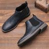 Retro Chelsea Boots Herren Marke Bequem Mode Leder Knöchel Herrenstiefel