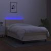Maison Exclusive - Sommier à lattes de lit avec matelas LED Crème 90x200 cm Tissu