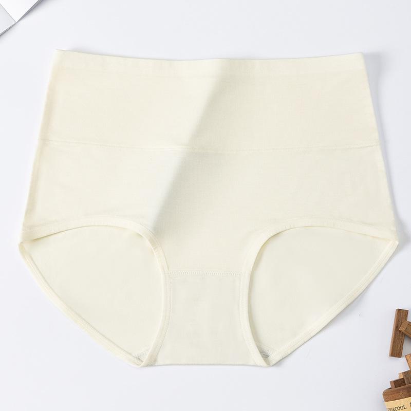Women Spring and Summer 10A Antibacterial Cotton Crotch Skin Friendly Naked Breathable Non Scar High Waist Triangle Briefs