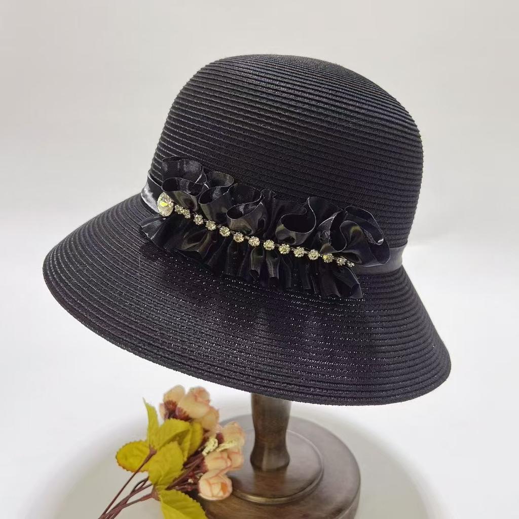 Ice Hemp French Straw Hat Sunscreen Summer Straw Visor Women Seaside Vacation Beach Hat