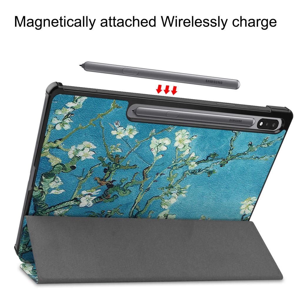 PU Leather Tablet Cover Case for Samsung Galaxy Tab S7 Plus 12.4inch SM-T970 SM-T975 SM-T976 Magentic Protective Folding Stand