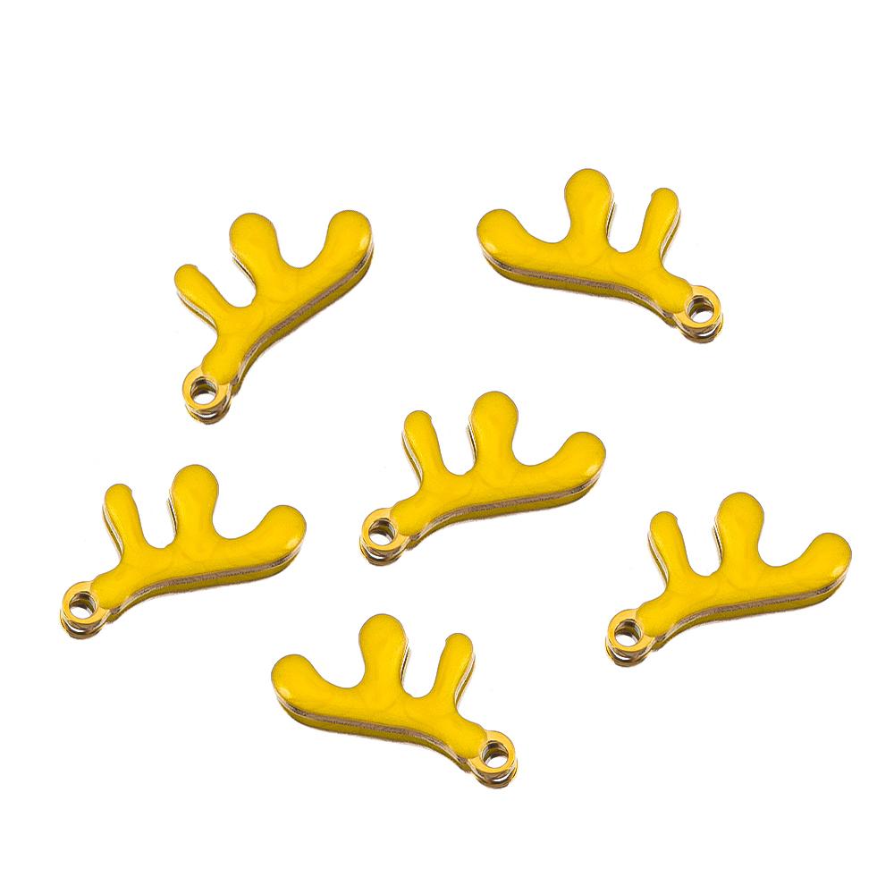 

10pcs New Stainless Steel Colorful Marine Coral Starfish Fish Seaweed Charm Necklace Earring Pendant Base for DIY Jewelry Making 10pcs Random color