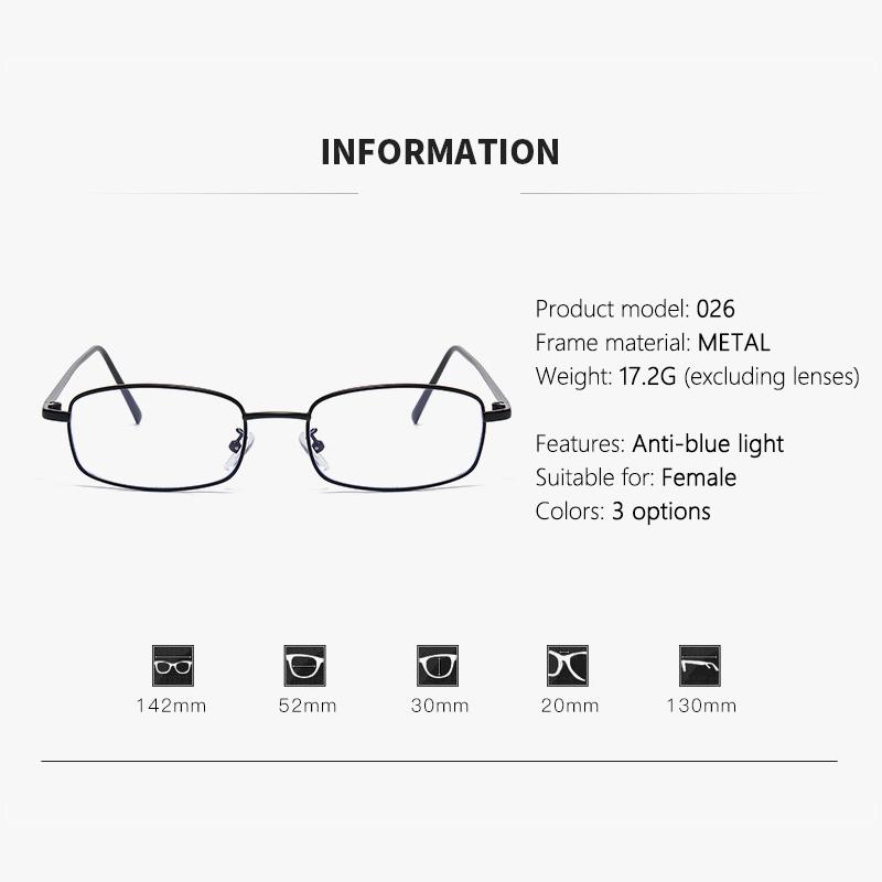 Photo-sensitive Gray-scale Small Frame Fashionable Anti-blue Light Glasses High-end Color-changing Near-sighted Glasses 026