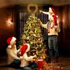 Christmas Tree Golden Star Moon Heart Decoration Christmas Tree Top Shiny Decoration New Year Party Home Interior Decoration